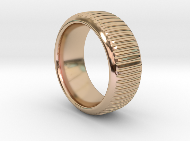 Coin Edge 1 Size 10 in 14k Rose Gold Plated Brass