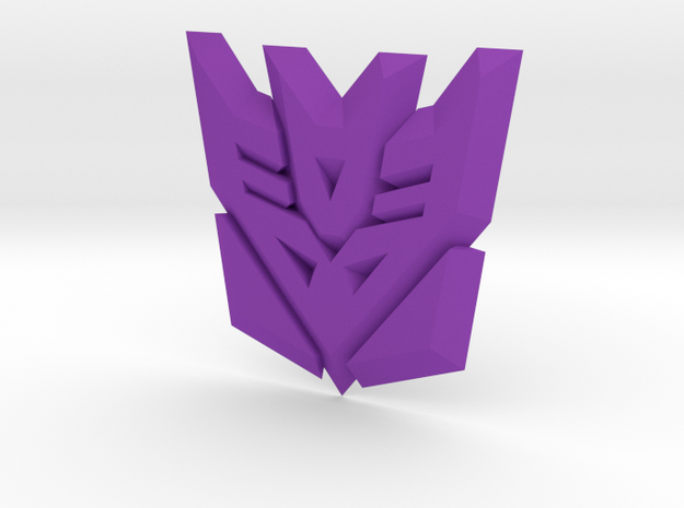 Decepticon Logo Supports in Purple Processed Versatile Plastic