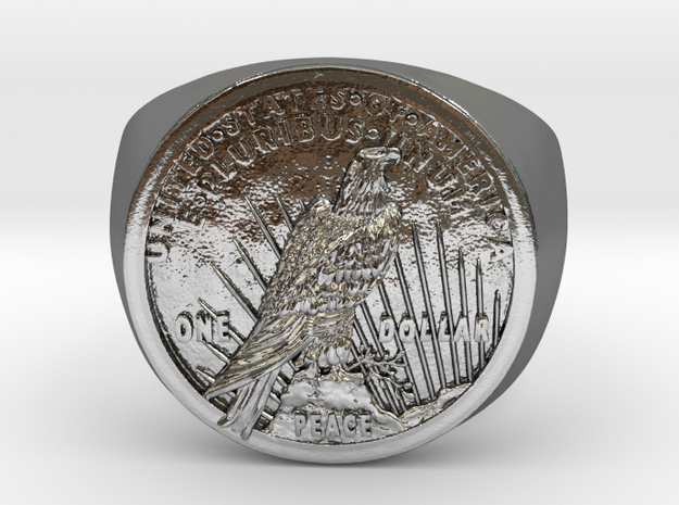 One Dollar 1921 in Polished Silver