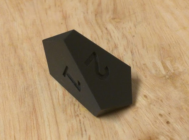 d4 Truncated Isosceles Tetrahedron in Black Natural Versatile Plastic