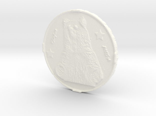 capitoltourism bear coin in White Processed Versatile Plastic