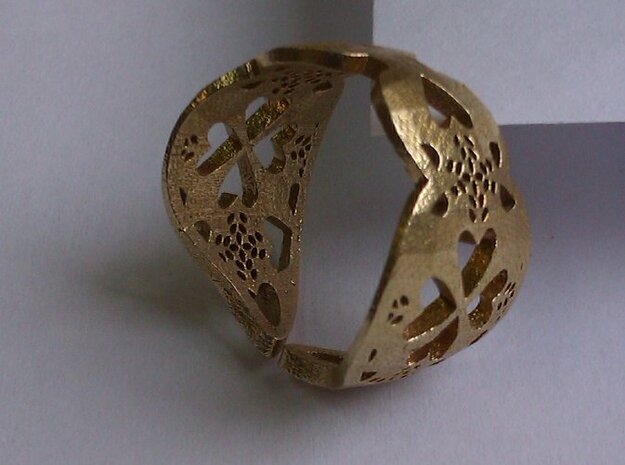 Ring Coracao Viana in Natural Brass