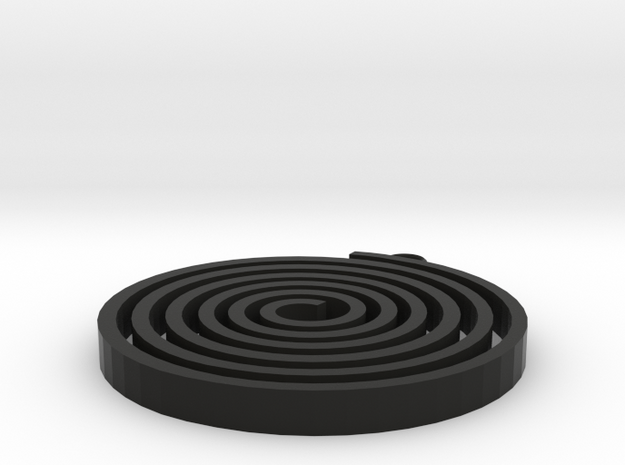 Boucle-spiralou in Black Natural Versatile Plastic