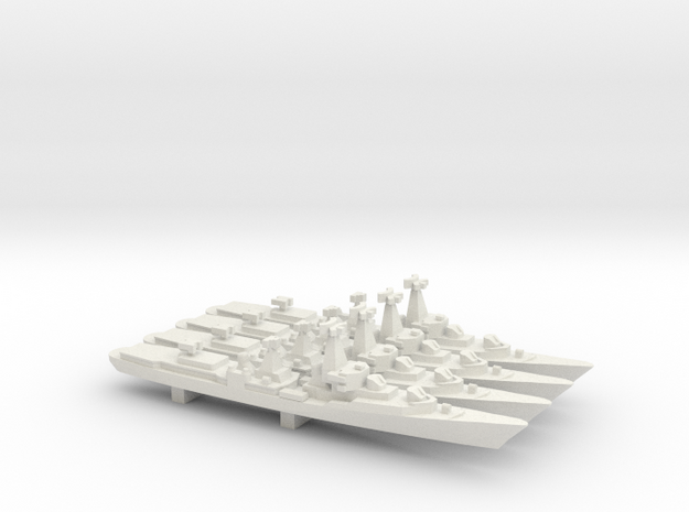 Kanin-class Destroyer (Project 57-A) x 4, 1/2400 in White Natural Versatile Plastic
