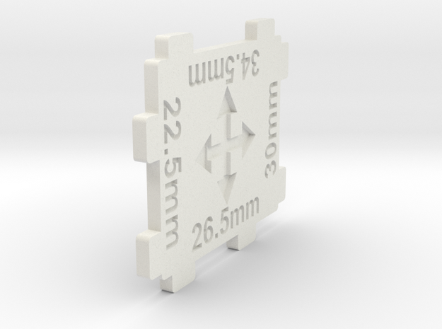 N gauge 4 Way Track Spacer 1:160 scale in White Natural Versatile Plastic