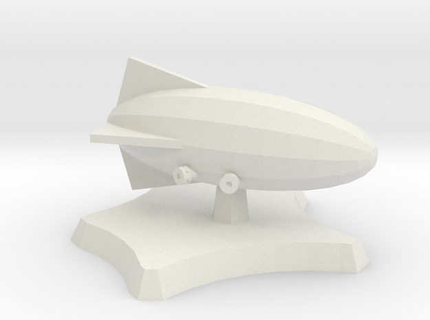 Frigate airship in White Natural Versatile Plastic