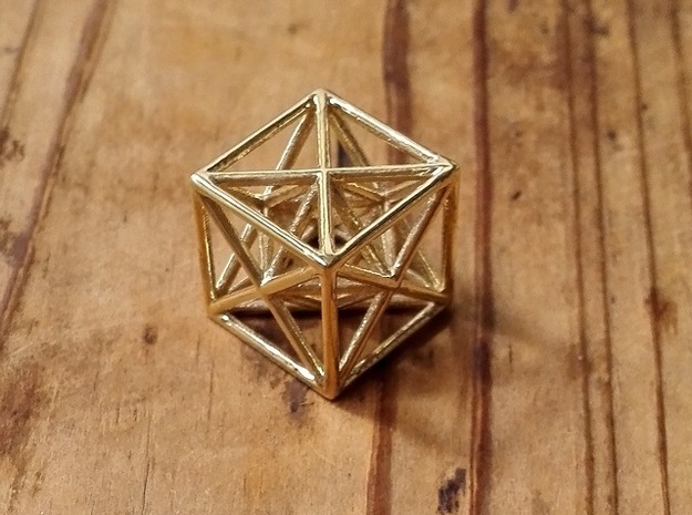 Metatron's Cube in Polished Brass