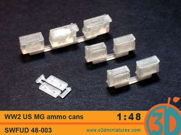 WW2 US MG Ammo Cans 1/48 scale SWFUD 48-003 in Smooth Fine Detail Plastic