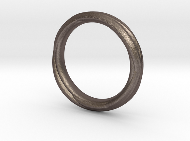Ring 7b in Polished Bronzed Silver Steel