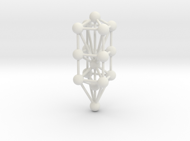 3D Tree Of Life 1.75" in White Natural Versatile Plastic