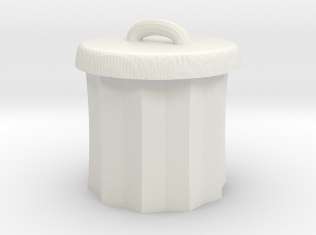  Power Grid Garbage Pails - One Pail in White Natural Versatile Plastic