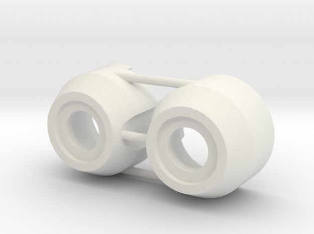 1/16 Panther Driveshaft Bearing Covers in White Natural Versatile Plastic