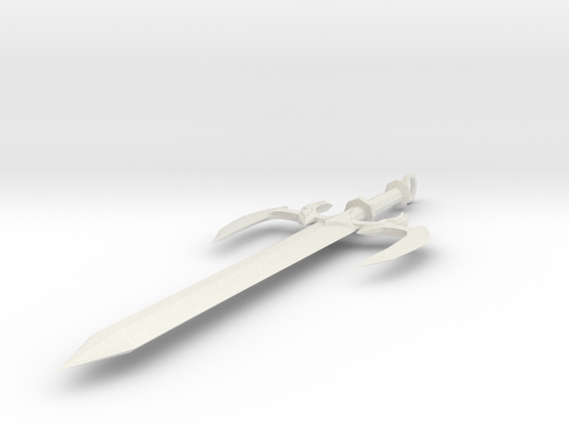 Fanged Broadsword in White Natural Versatile Plastic
