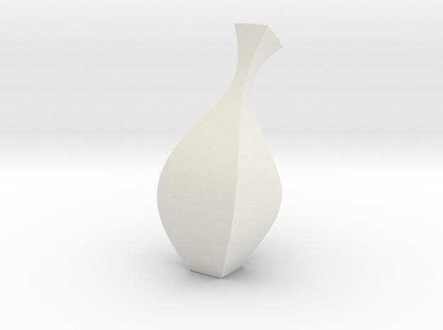 LW Vase1 in White Natural Versatile Plastic