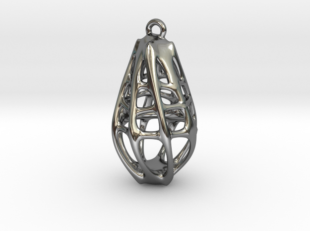 Lantern pendant in Fine Detail Polished Silver