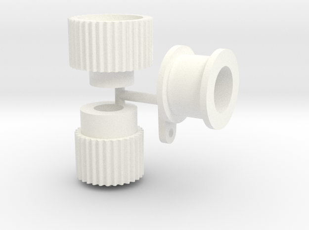 Blower Pulleys Only 1/12 in White Processed Versatile Plastic