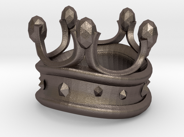 KING Small in Polished Bronzed Silver Steel