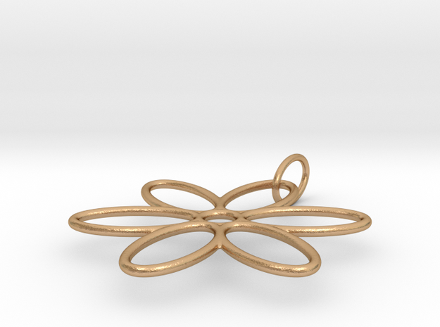 Flower Pendant Wire Large in Natural Bronze (Interlocking Parts)