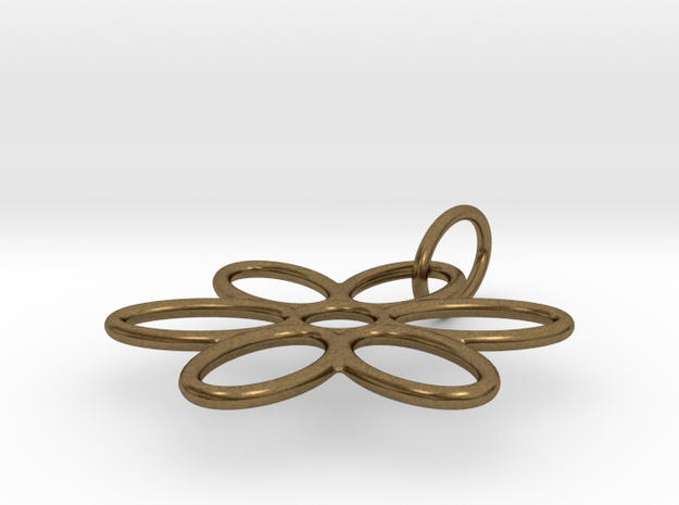 Flower Pendant Wire in Natural Bronze (Interlocking Parts)