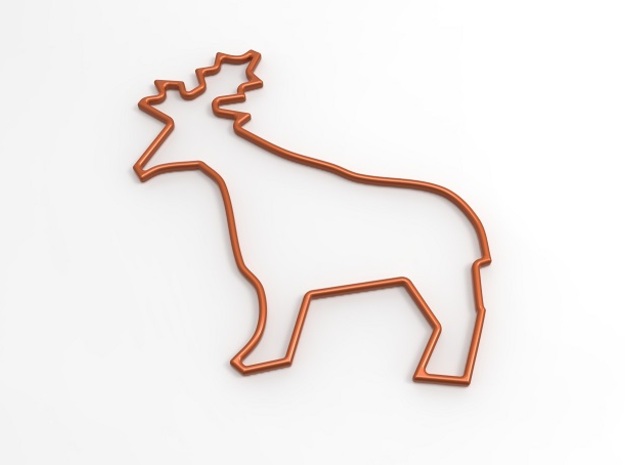 Deer Stencil in White Natural Versatile Plastic