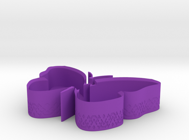 Butterfly Box Base in Purple Processed Versatile Plastic