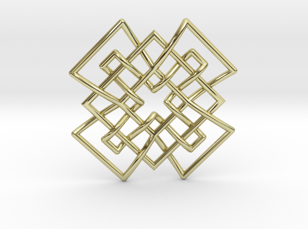 Tetramesh Pendant in 18k Gold Plated Brass