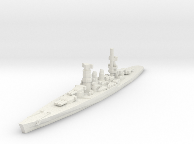 Conte di Cavour battleship 1/2400 in White Natural Versatile Plastic