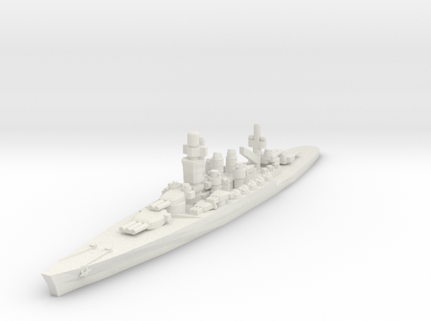Andrea Doria Battleship 1/2400 in White Natural Versatile Plastic