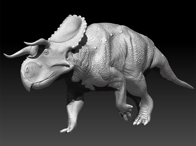 Nasutoceratops 1:40 scale model in White Natural Versatile Plastic