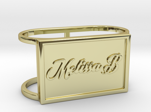 Melissa B TwinRing in 18k Gold Plated Brass