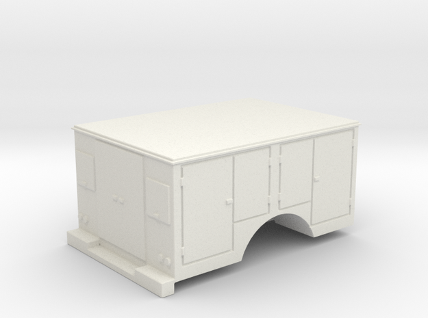Tool Box Truck Bed 1-87 HO Scale in White Natural Versatile Plastic