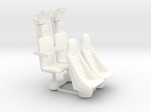 YT1300 5 FOOTER COCKPIT SEATS PLASTIC in White Processed Versatile Plastic