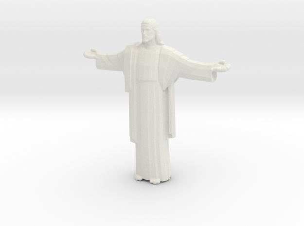 Cristo-redentor Large in White Natural Versatile Plastic