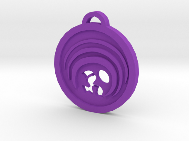Psychonauts Shield Badge Keychain in Purple Processed Versatile Plastic