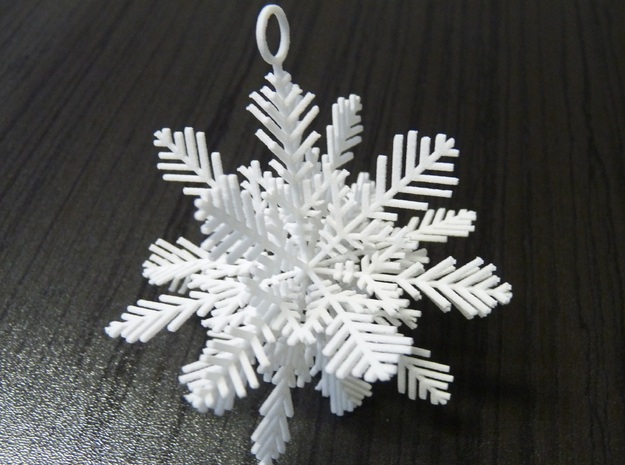 Snowflake for Decoration in White Natural Versatile Plastic