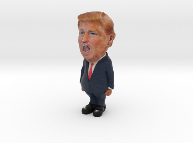 Tiny  Trump Statue in Full Color Sandstone