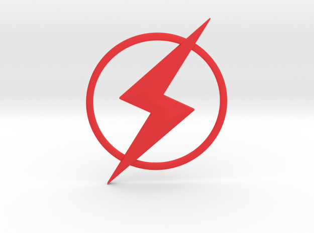 Kid Flash Emblem in Red Processed Versatile Plastic