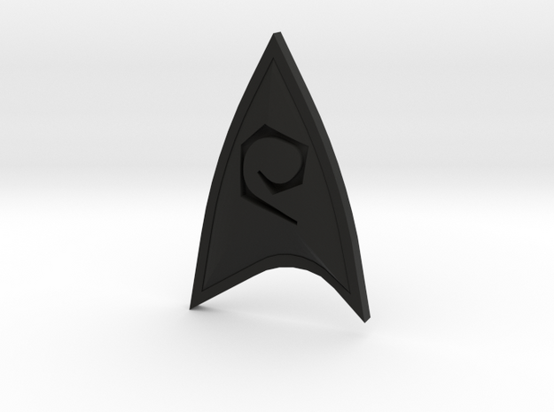 Star Trek Online Operations Combadge in Black Natural Versatile Plastic