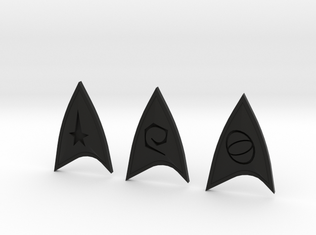 Star Trek Online Combadge Set in Black Natural Versatile Plastic