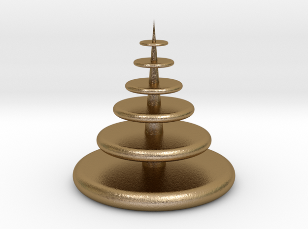 Christmas Tree in Polished Gold Steel