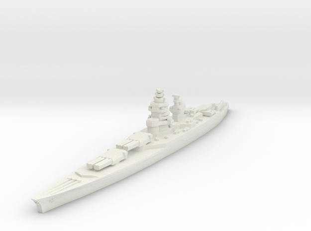 Richelieu battleship 1/1800 in White Natural Versatile Plastic