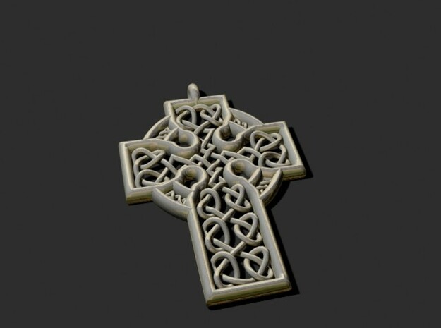 Celtic Cross in White Natural Versatile Plastic