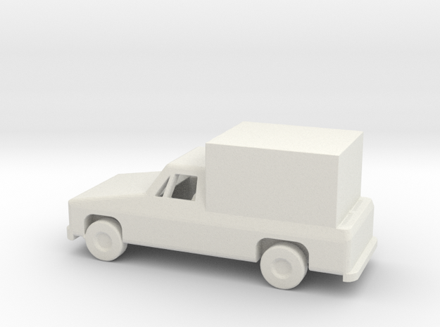 1/144 Scale Pickup With Box in White Natural Versatile Plastic
