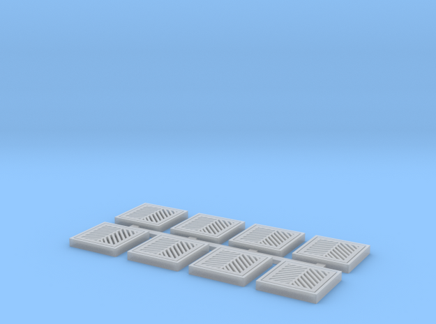 Storm Sewer Grates (HO Scale) in Smooth Fine Detail Plastic