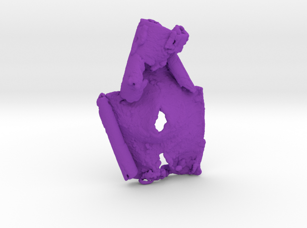 Bark Sculpture Pendant in Purple Processed Versatile Plastic