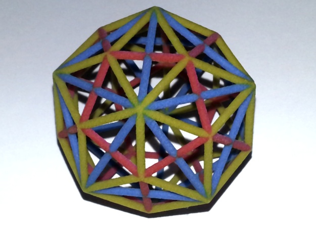Triacontahedron in Full Color Sandstone