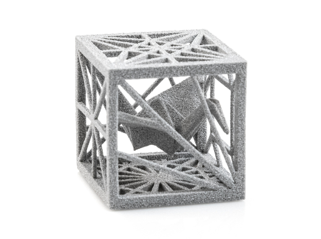 Origami Cubed Bases in White Natural Versatile Plastic