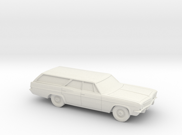 1/87 1965 Chevrolet Impala Station Wagon in White Natural Versatile Plastic