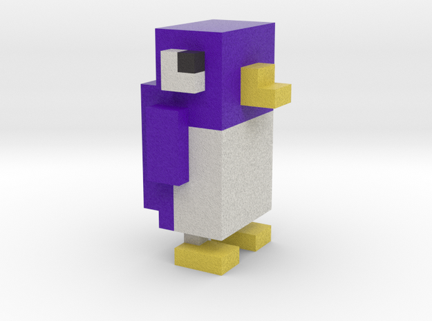 Pixel-art Penguin in Full Color Sandstone