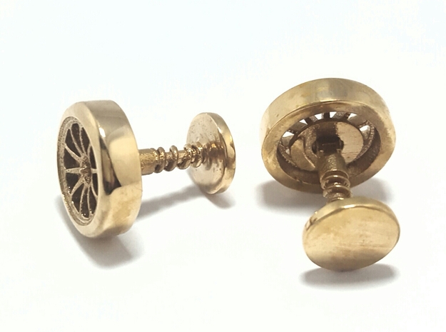 Formula 1 Wheel cufflinks in Polished Bronze